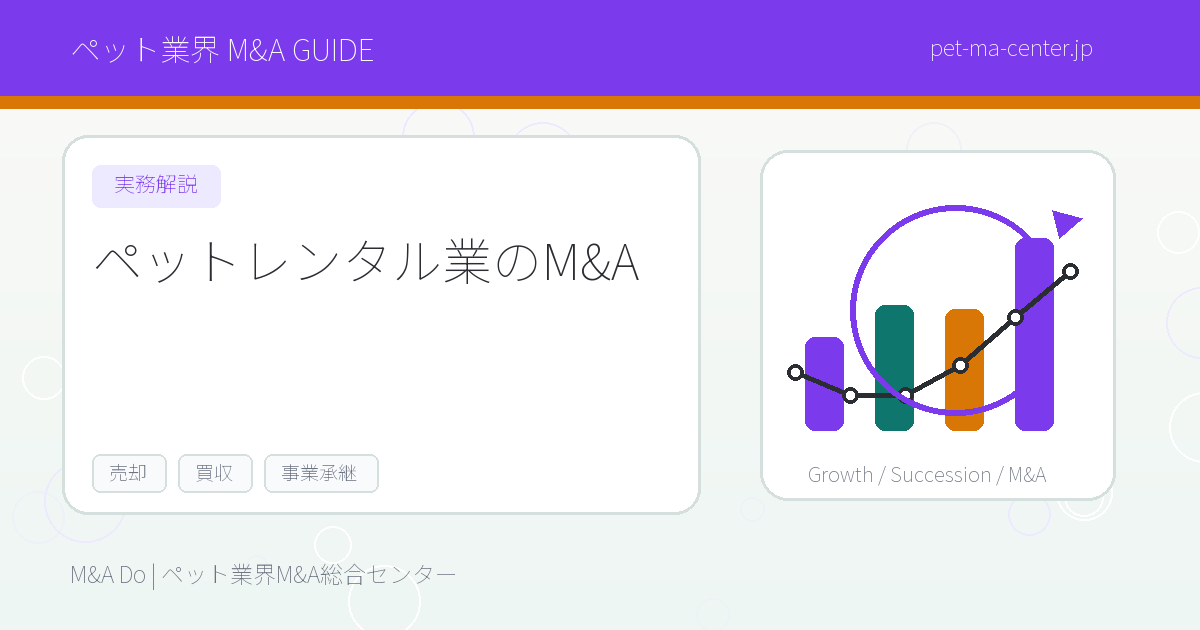 【2026年最新】ペットレンタル業のM&Aとは？売却・買収の流れと成功のポイントを徹底解説 のアイキャッチ画像