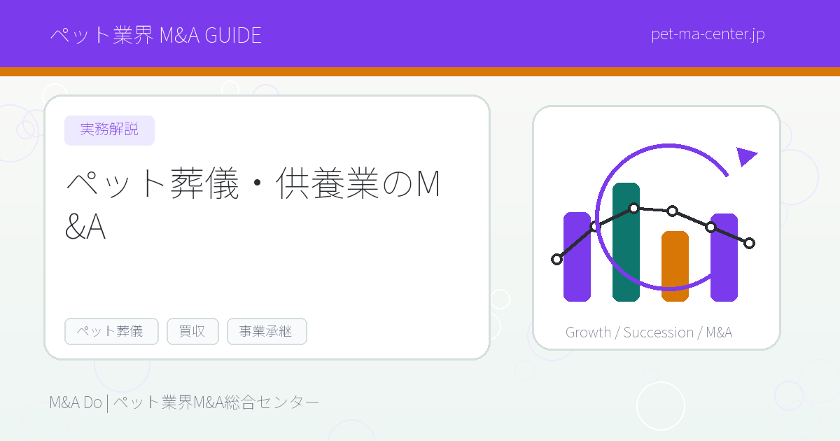 【2026年最新】ペット葬儀・供養業のM&Aとは？売却・買収の流れと成功のポイントを徹底解説 のアイキャッチ画像