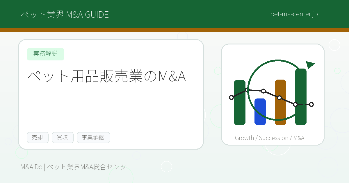 【2026年最新】ペット用品販売業のM&Aとは？売却・買収の流れと成功のポイントを徹底解説 のアイキャッチ画像