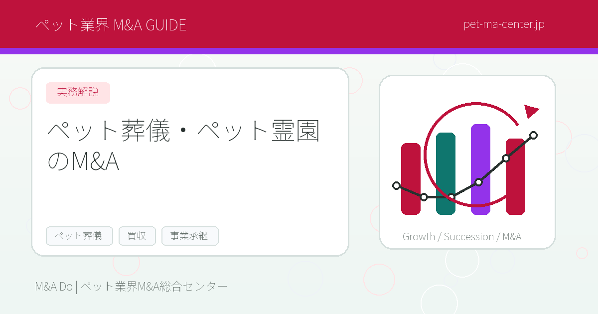 【2026年最新】ペット葬儀・ペット霊園のM&Aとは?売却・買収の流れと成功のポイントを徹底解説 のアイキャッチ画像