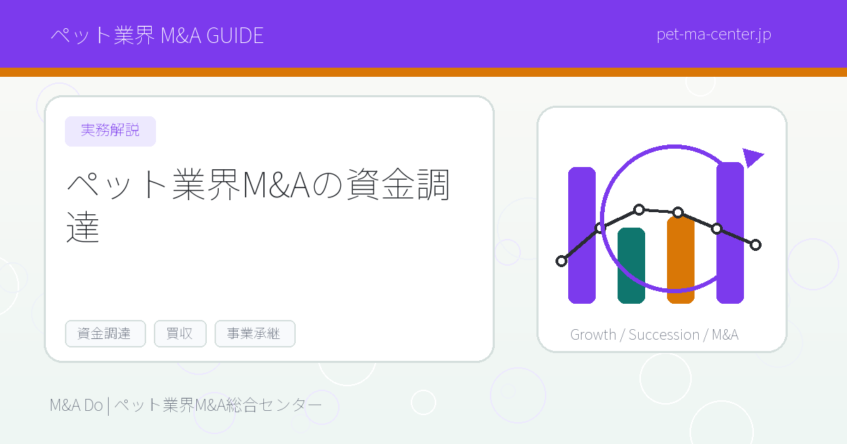 【2026年最新】ペット業界M&Aの資金調達とは?買収資金の調達方法と成功のポイントを徹底解説 のアイキャッチ画像
