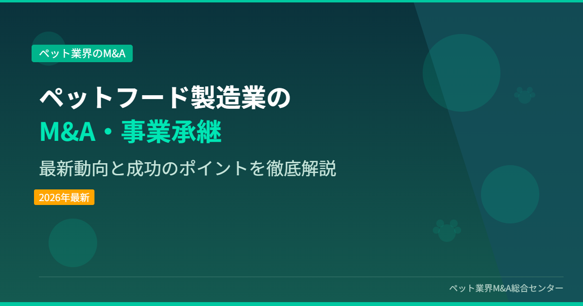 ペットフード製造業のM&A・事業承継 アイキャッチ画像